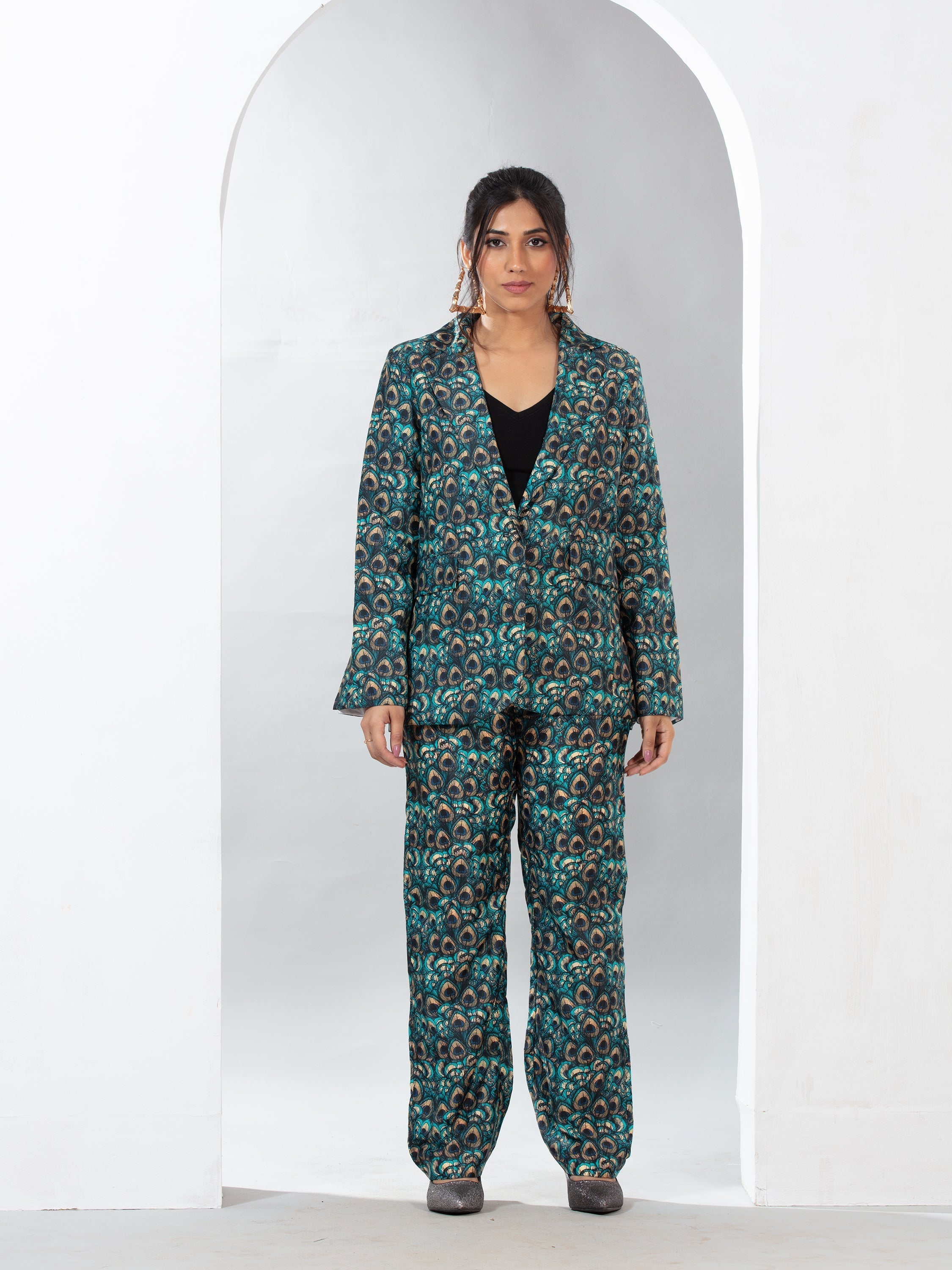 Royal Feather blazer co-ord set