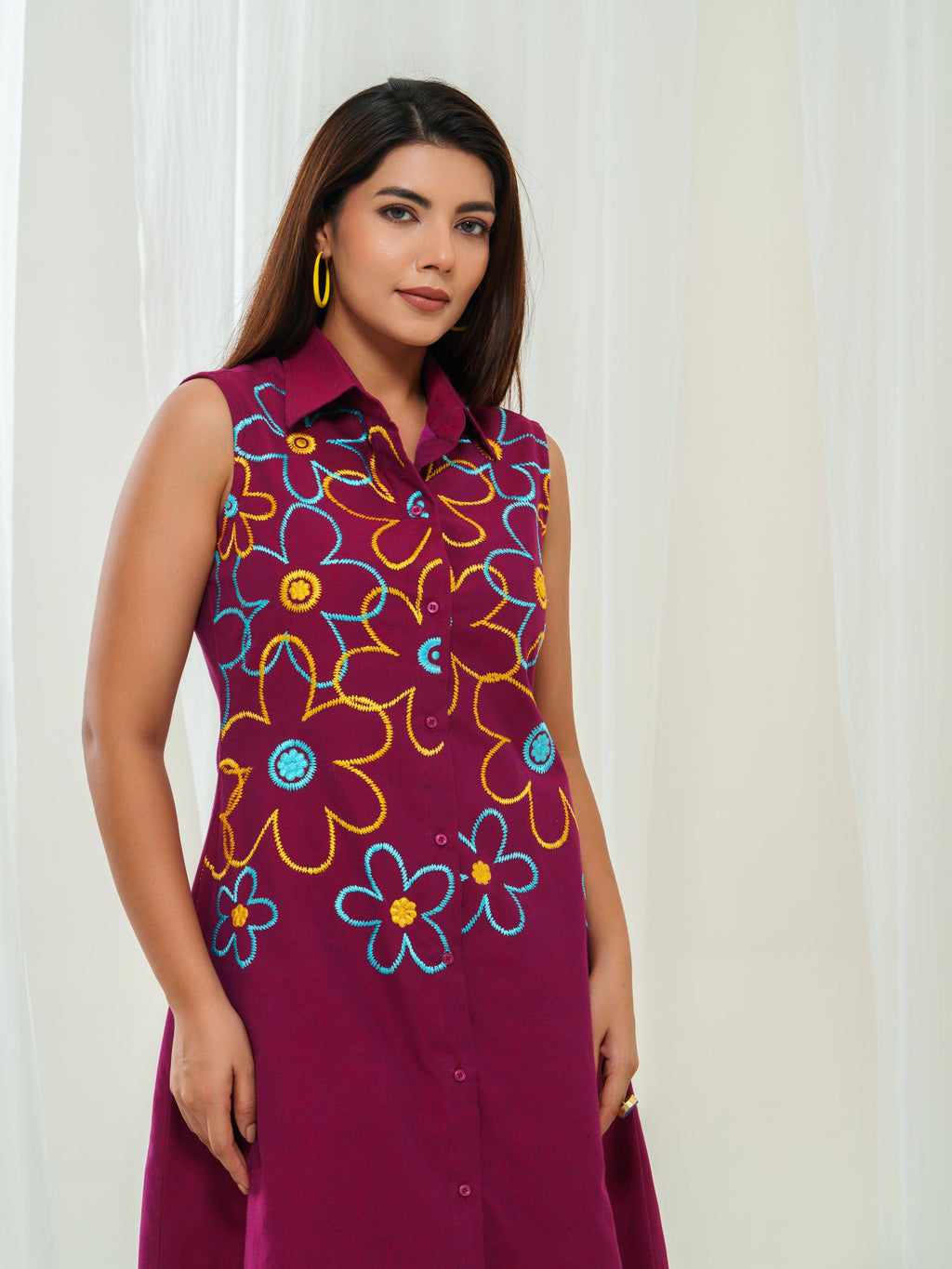 Playful threads shirt dress