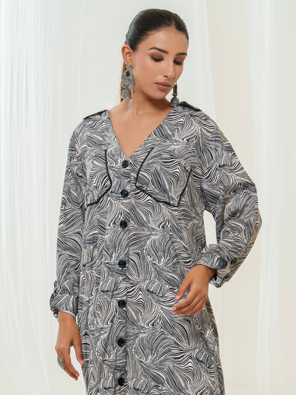 Mystic Waves Shirt Dress
